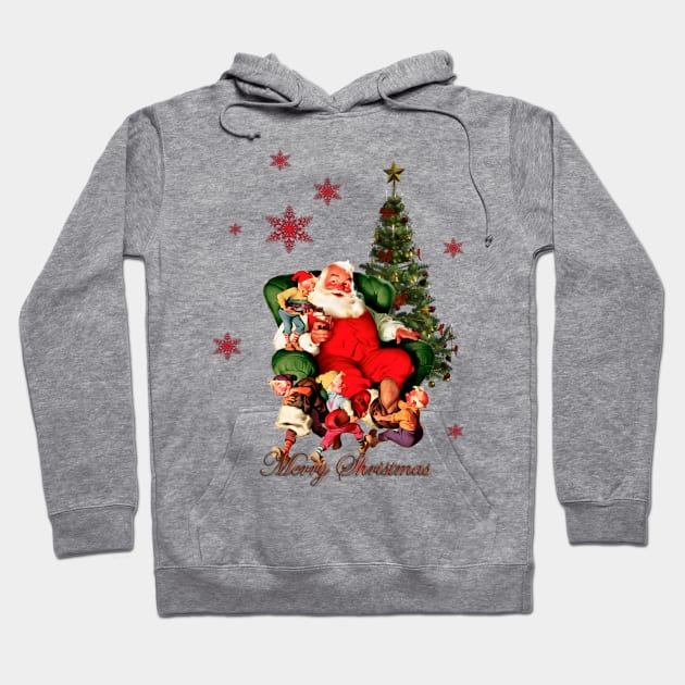 Santas claus wish you a Merry Christmas Hoodie by Nicky2342